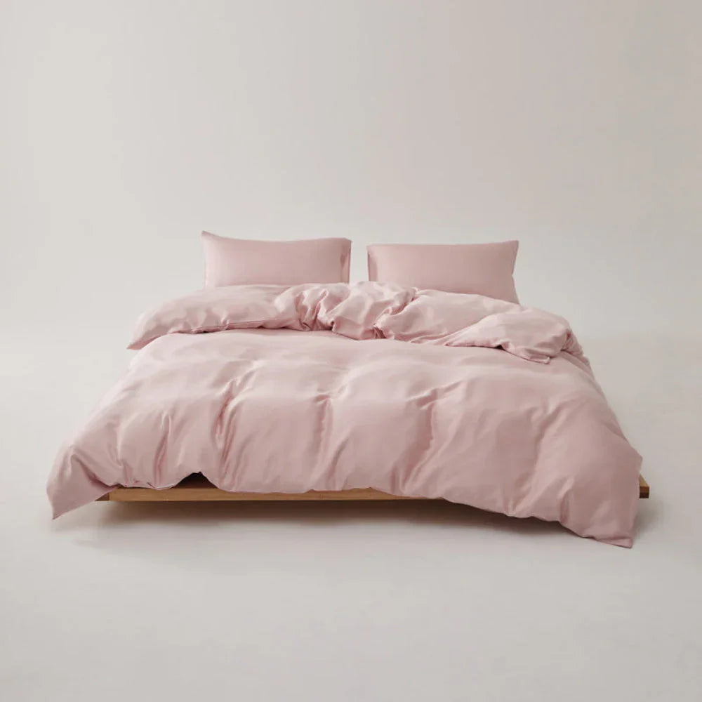 Adeline Pastel Silky Cooling TENCEL™ Bedding Set / Pink Ever Lasting