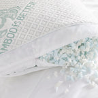 Adjustable Bamboo Cooling Pillow | Bed Pillows, back view - House Of Avana