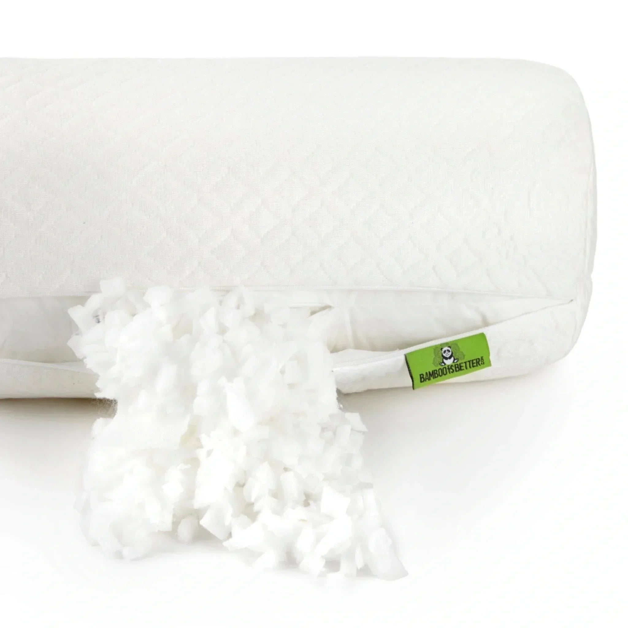 Adjustable Bamboo Cooling Pillow | Bolster, back view - House Of Avana