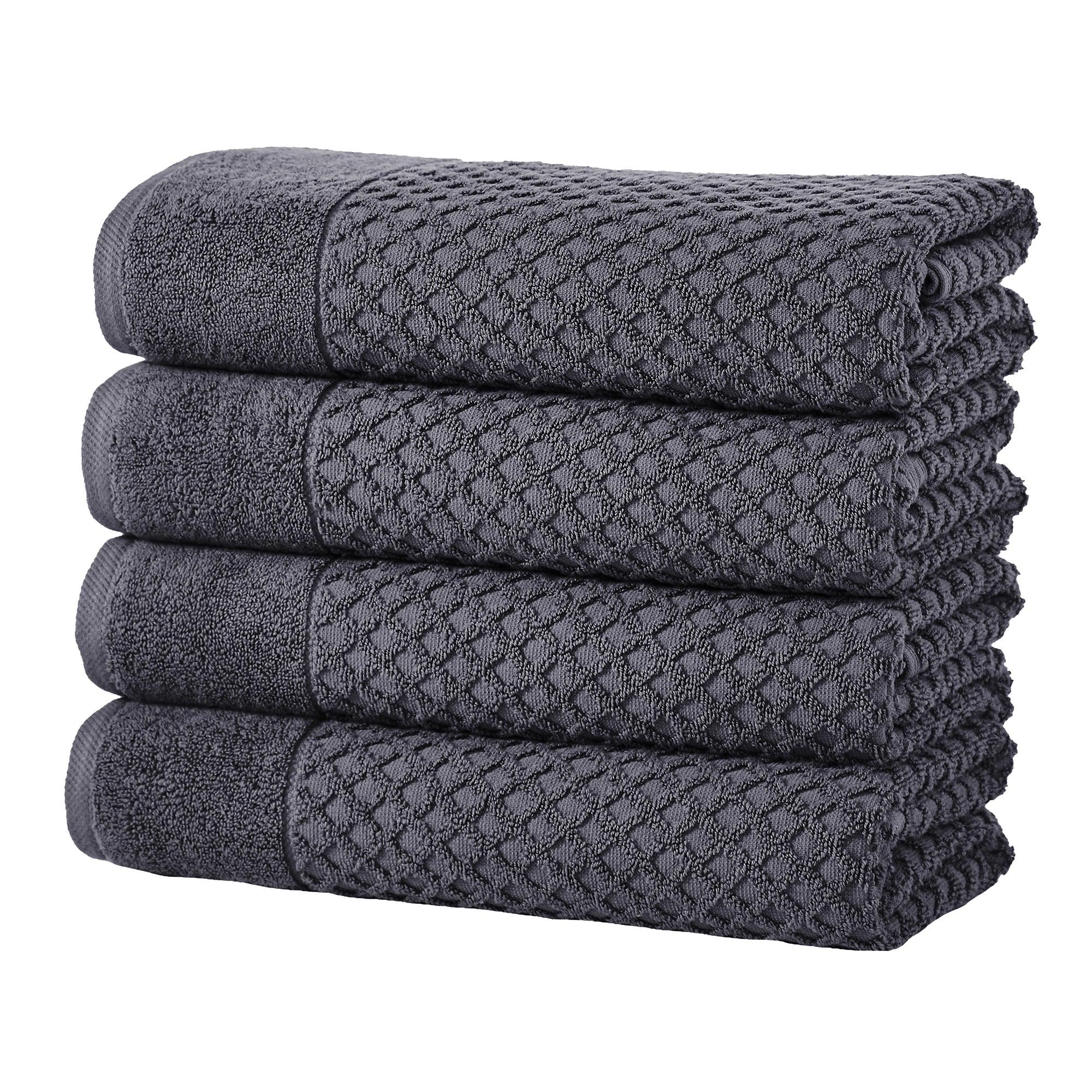 Cotton Diamond Waffle Weave Bath Towel Set - Grayson Collection