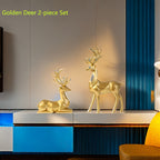 2pcs/set of reindeer, Christmas and New Year wedding small statue decoration, office desk, home decoration crafts, room decoration reindeer and TV cabinet creative reindeer accessories, perfect living room and warm decoration House Of Avana
