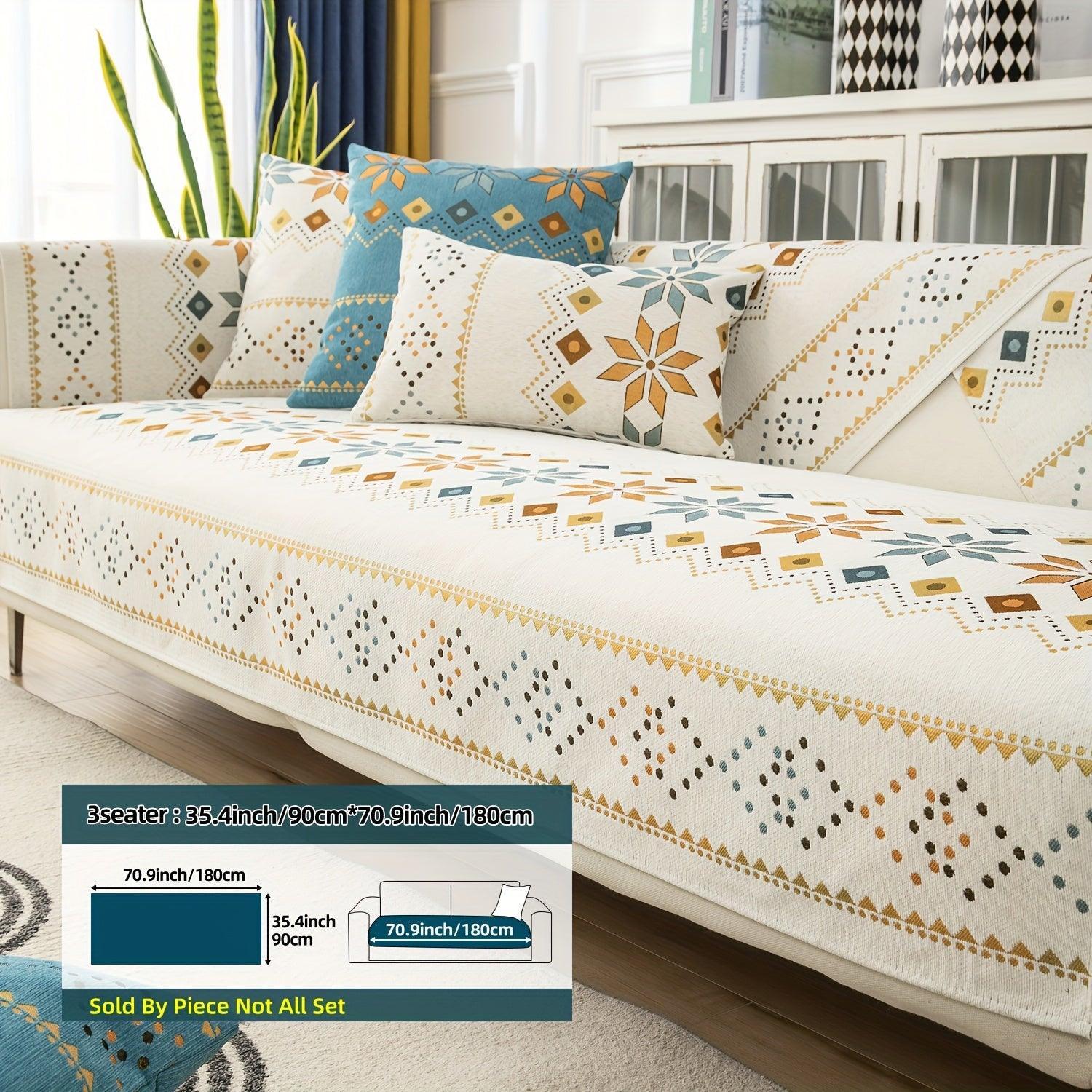 Stylish Bohemian Chenille Slipcovers for Couches topspet