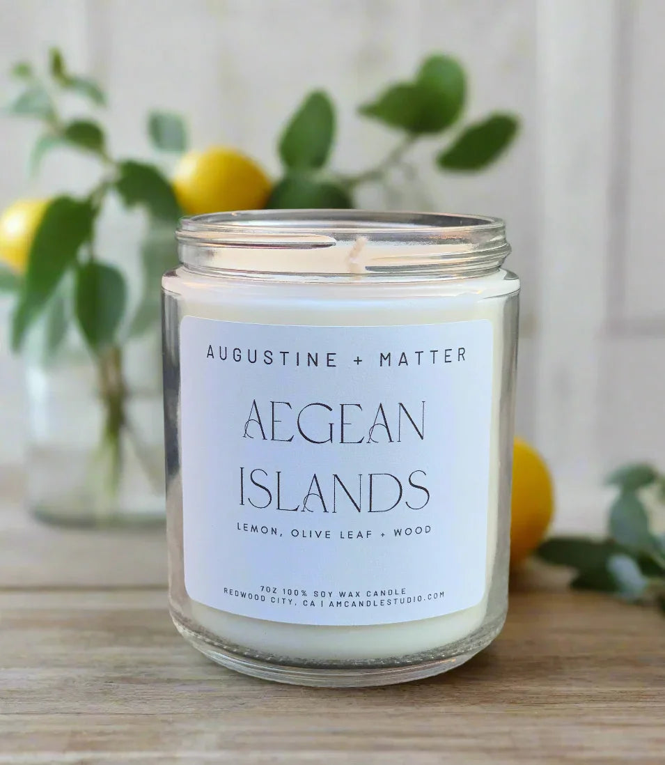 Aegean Islands - 7oz Soy Candle Augustine + Matter Candle Studio LLC