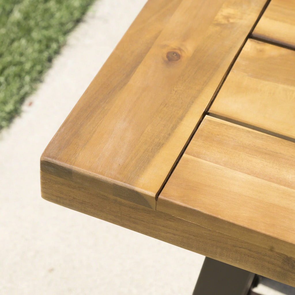 Acacia Wood Outdoor Dining Bench, Patio Backless Bench Streamdale Furniture