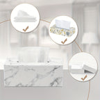 LADSTAG Marble Pattern Rectangular Tissue Box Holder - White Plastic with Realistic Veining, Modern Kitchen & Dining Room Decor, Mother’s Day Gift Idea, Sleek Design, Durable Design House Of Avana