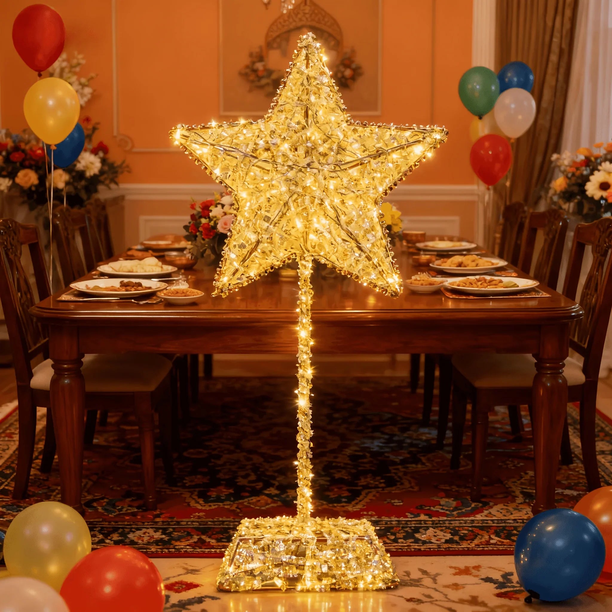 Ramadan Decoration - Metal Star with LED Lights