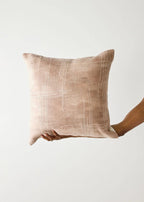 Linear Dusty Rose Hand-Felted Merino Wool Throw Pillow Kanju Interiors