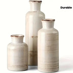 Vase - Decorative Ceramic Beige Brown Tabletop