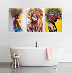 African Black Woman Graffiti Art Posters And Prints Abstract African Girl Canvas Paintings On The Wall Art Pictures Wall Decor - House of Avana