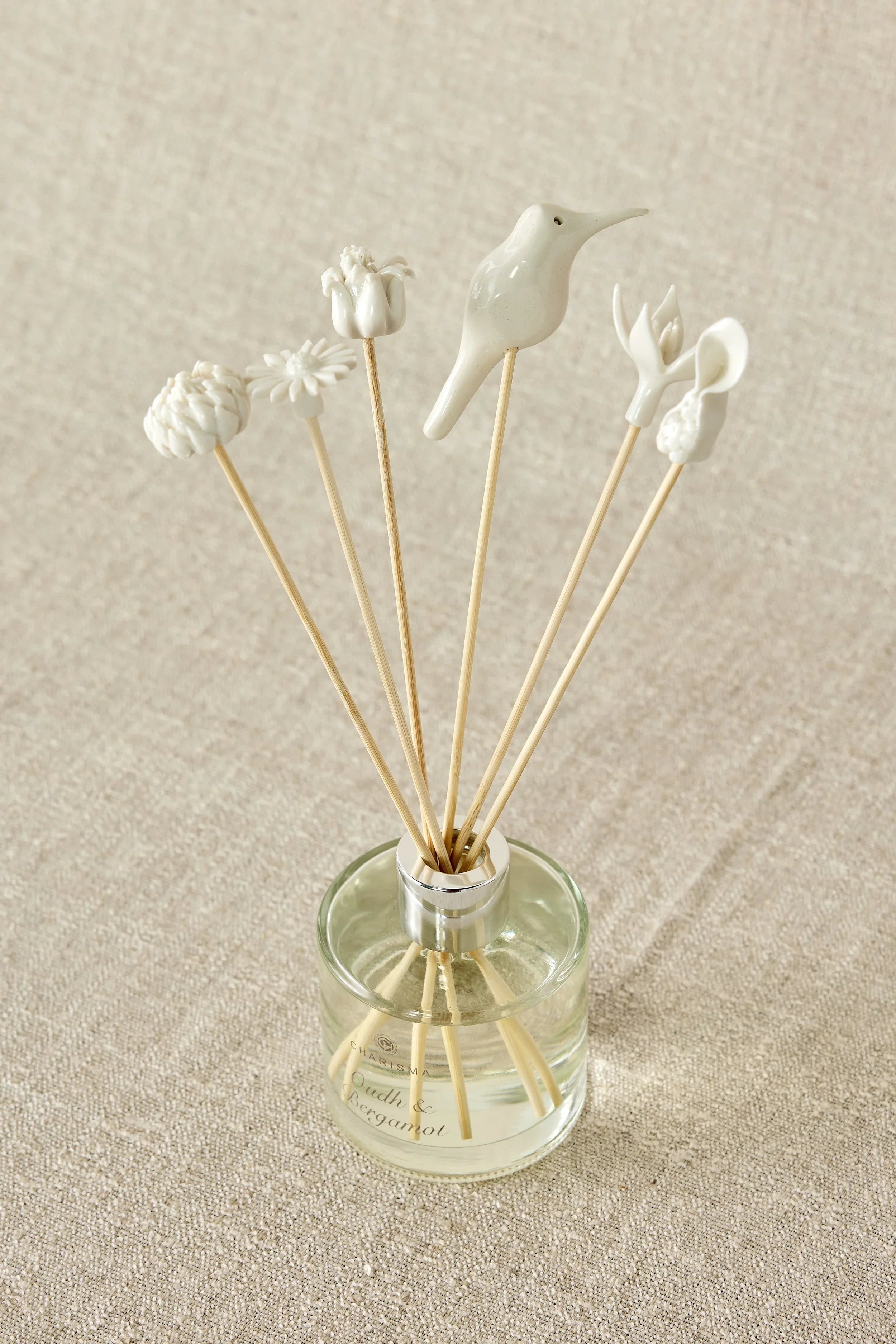 African Flowers Bamboo Diffuser Set Kanju Interiors