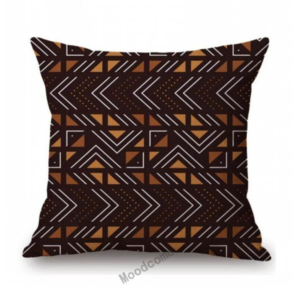 African Geometric Tribal Mud cloth Cushion Cover - House Of Avana