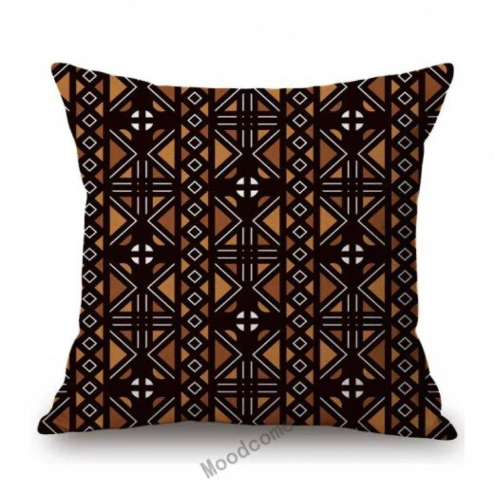 African Geometric Tribal Mud cloth Cushion Cover - House Of Avana