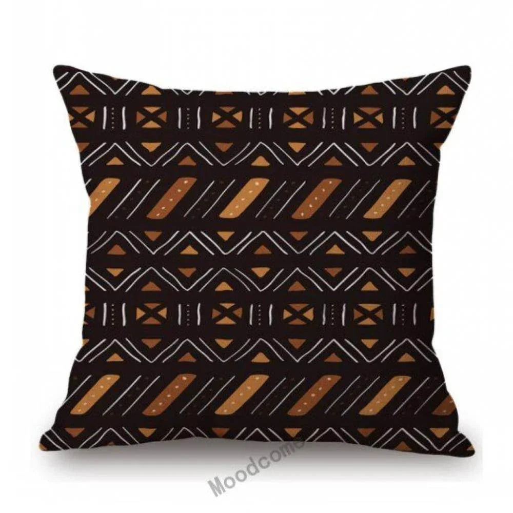 African Geometric Tribal Mud cloth Cushion Cover - House of Avana