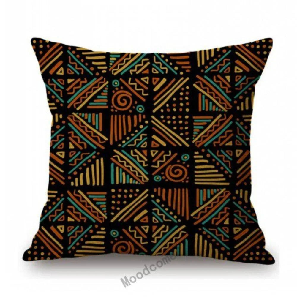 African Geometric Tribal Mud cloth Cushion Cover - House Of Avana