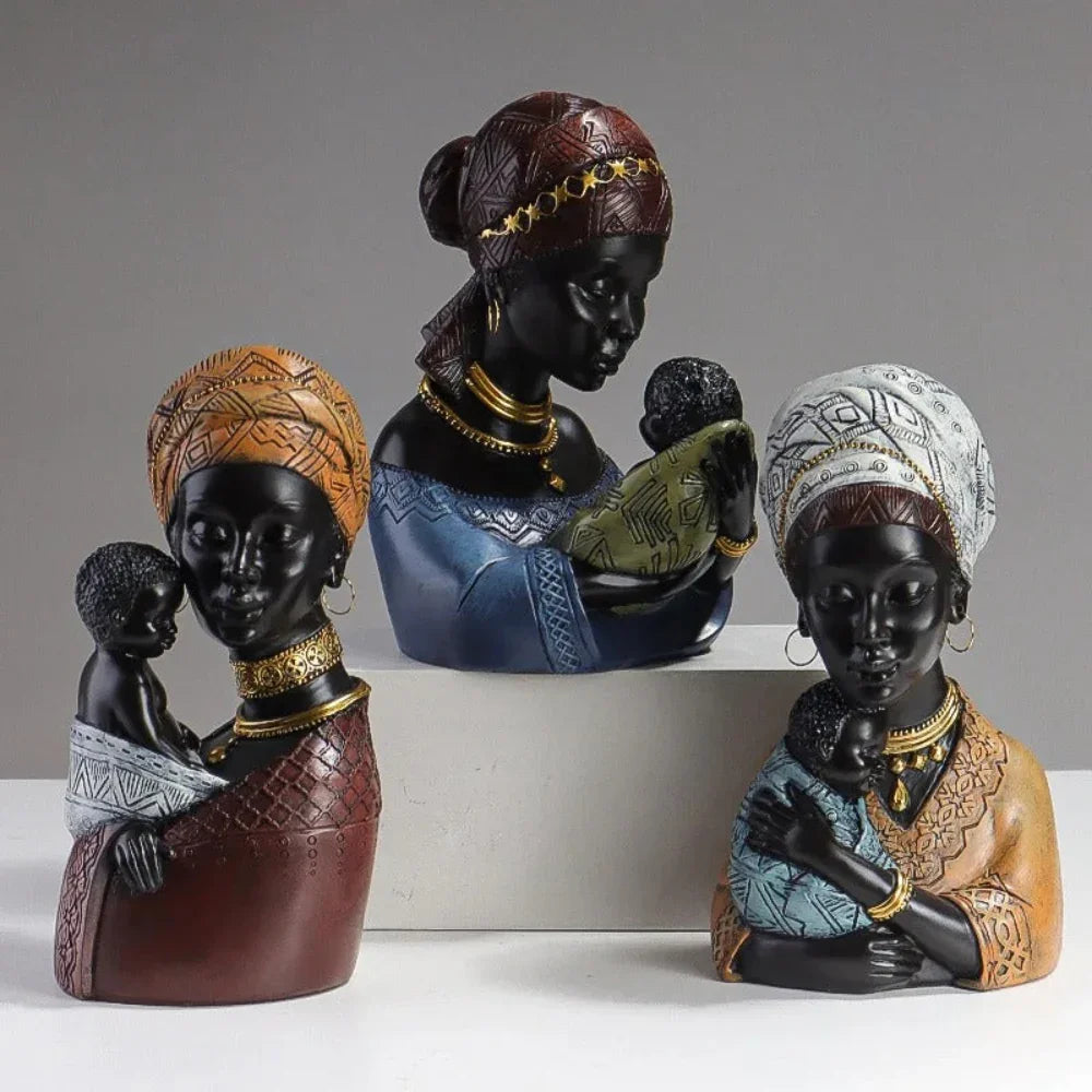 African Motherhood Statue - House Of Avana