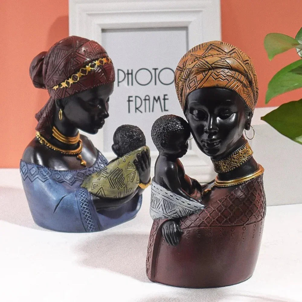 African Motherhood Statue - House Of Avana