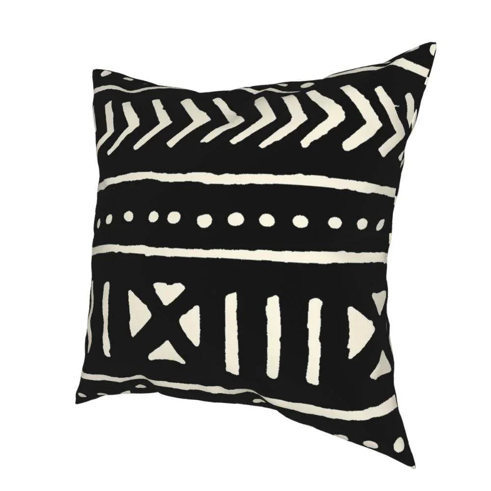African Mud Cloth Square Cushion Cover - House Of Avana