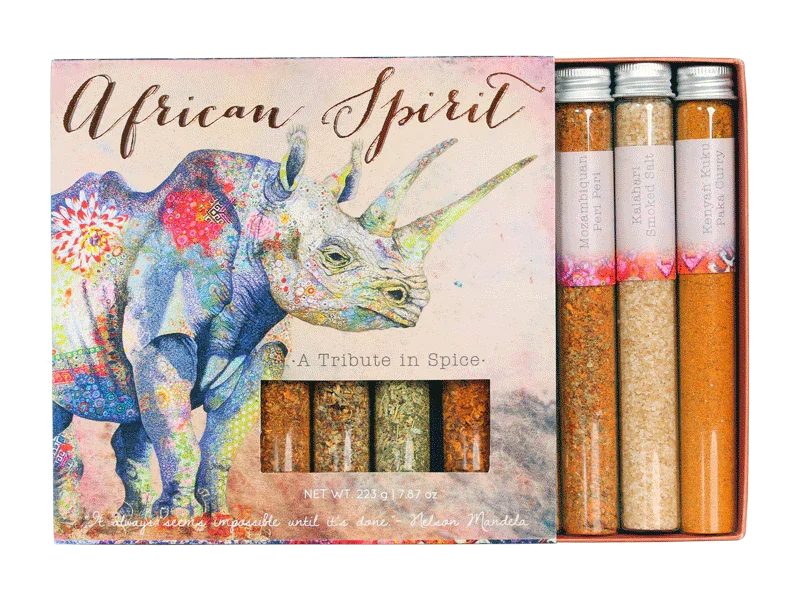 African Spirit Spice Gift Box Set, top view - House Of Avana