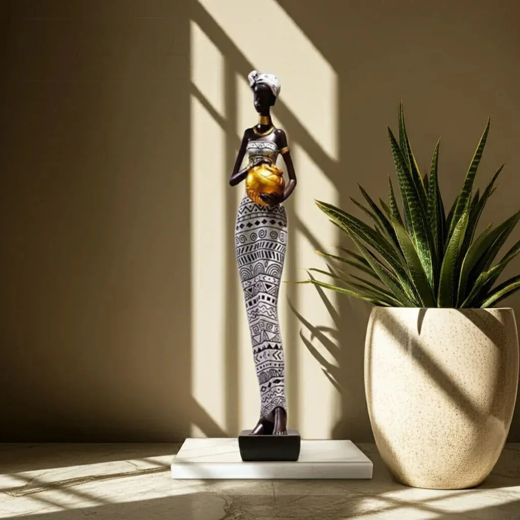 African Tribal Female Handcrafted Figurines House Of Avana