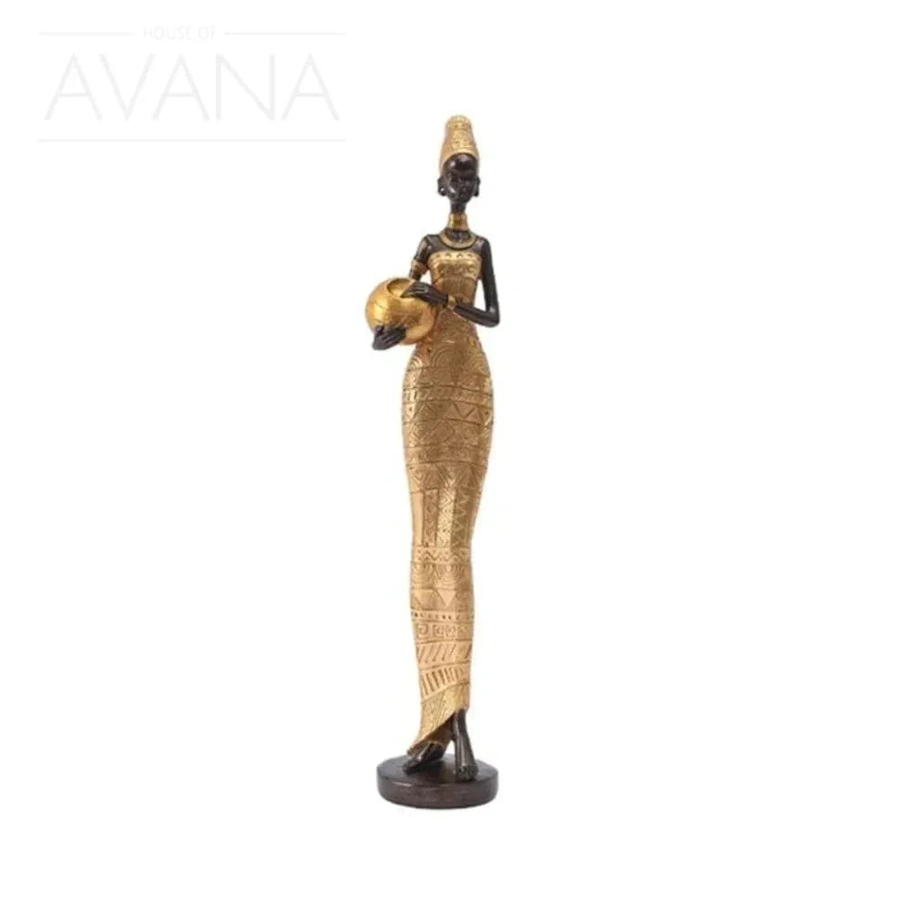 Handcrafted Tribal Lady Sculpture - House Of Avana