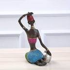 African Tribal Figurines - Colorful Pottery Design, lifestyle image - House Of Avana