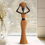 Africian Women Figurine Tabletop Sculpture Hand Crafted for Car Dashboard - House Of Avana