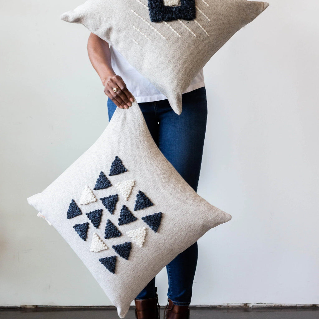 Afriscandi Harvest Wool + Cotton Throw Pillow, side view - House Of Avana