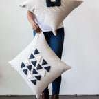 Afriscandi Harvest Wool + Cotton Throw Pillow, side view - House Of Avana
