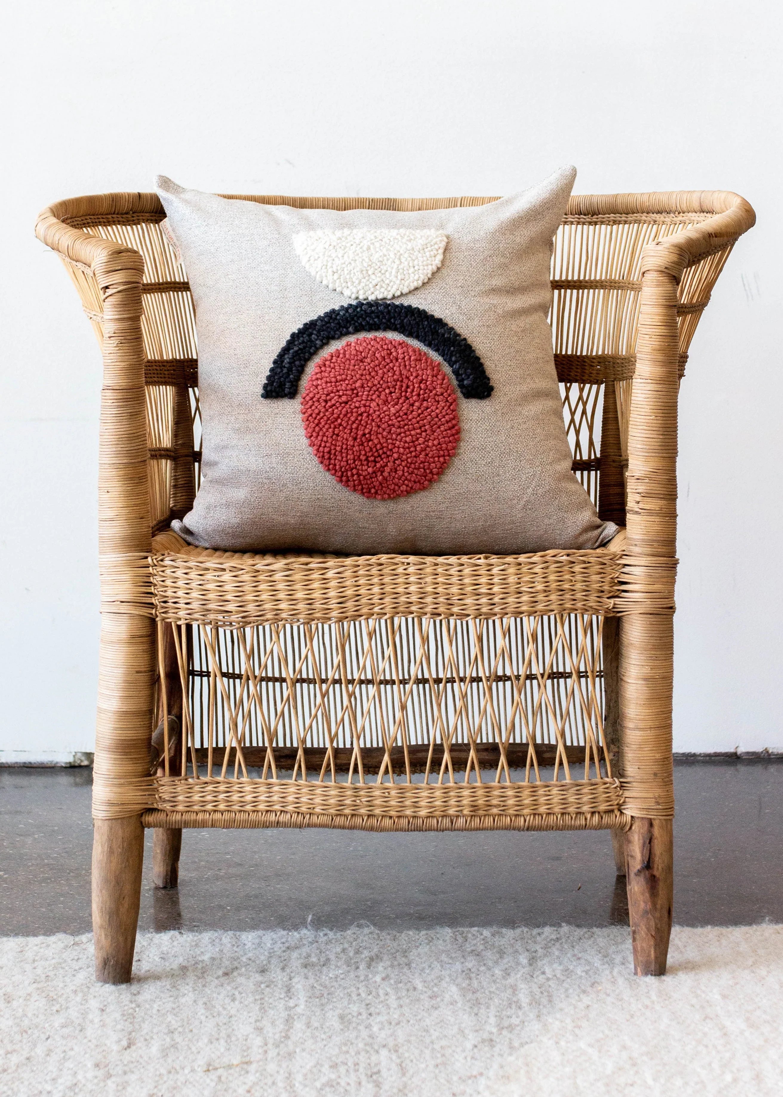 Afriscandi Sunrise Throw Pillow, back view - House Of Avana