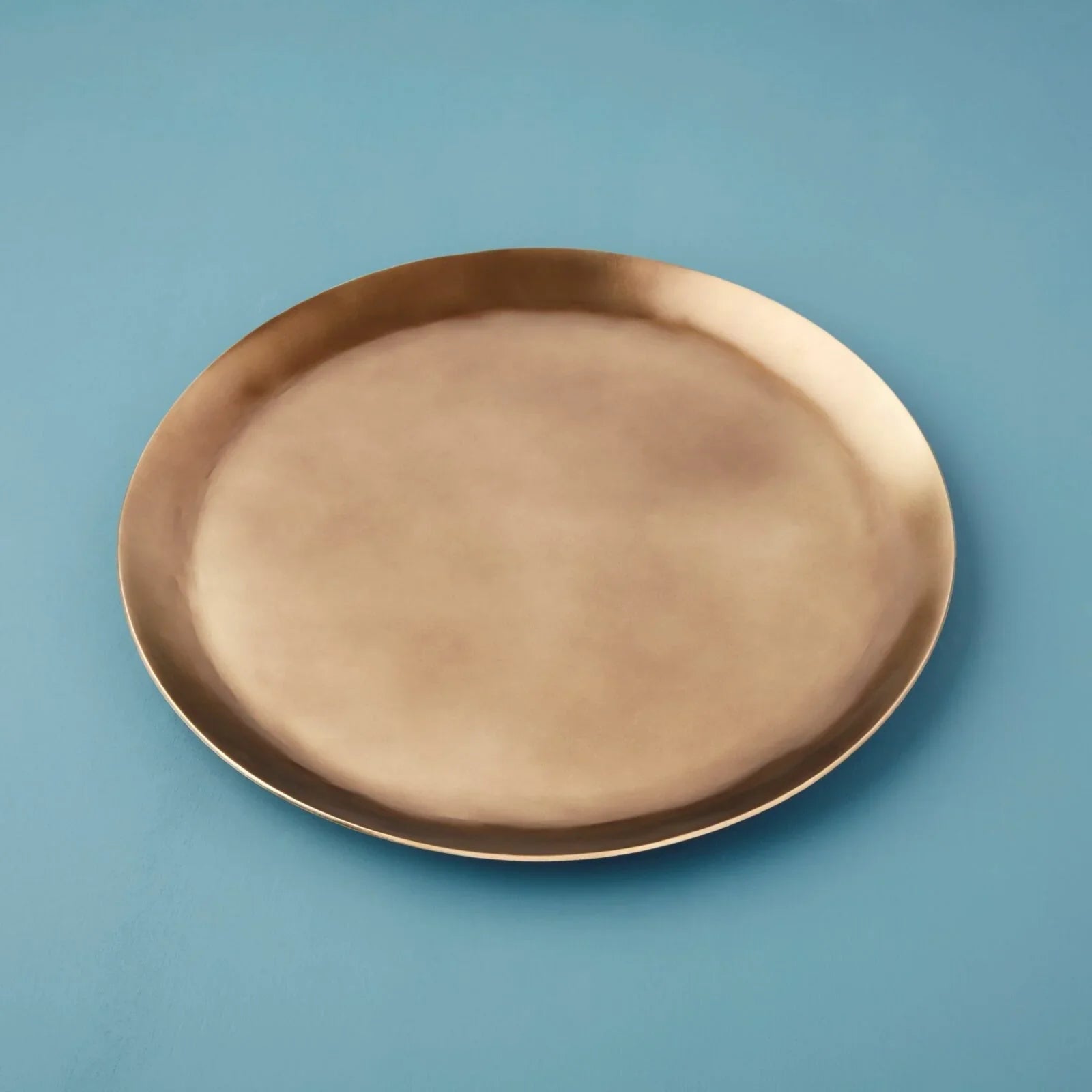 Aged Bronze Charger Plate, front view - House Of Avana