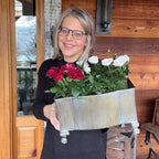 Aged Metal Footed Planters, Set of Two - House of Avana