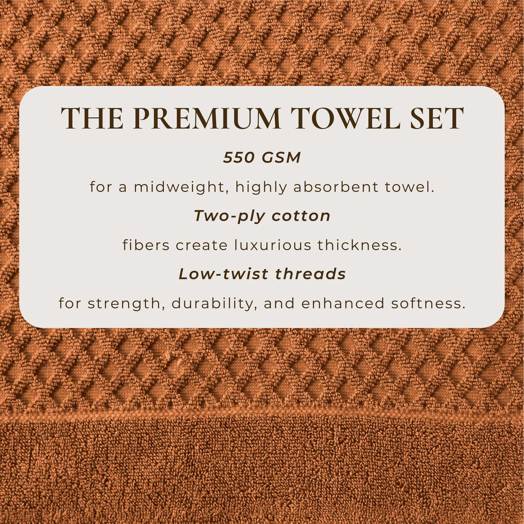 Cotton Diamond Waffle Weave Bath Towel Set - Grayson Collection