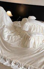 Airy Silky Floral Lace Bedding Set Ever Lasting