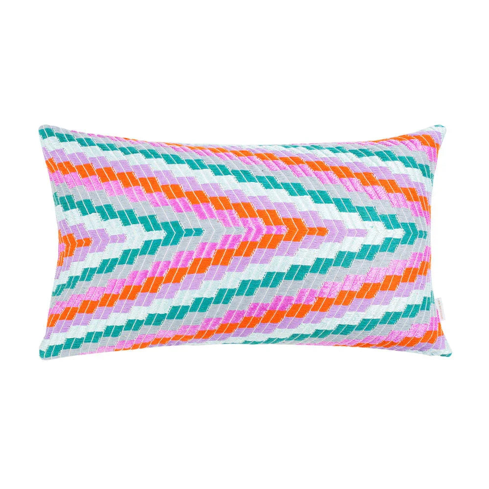Almolonga Zig Zag Pillow - Orange Multi Archive New York