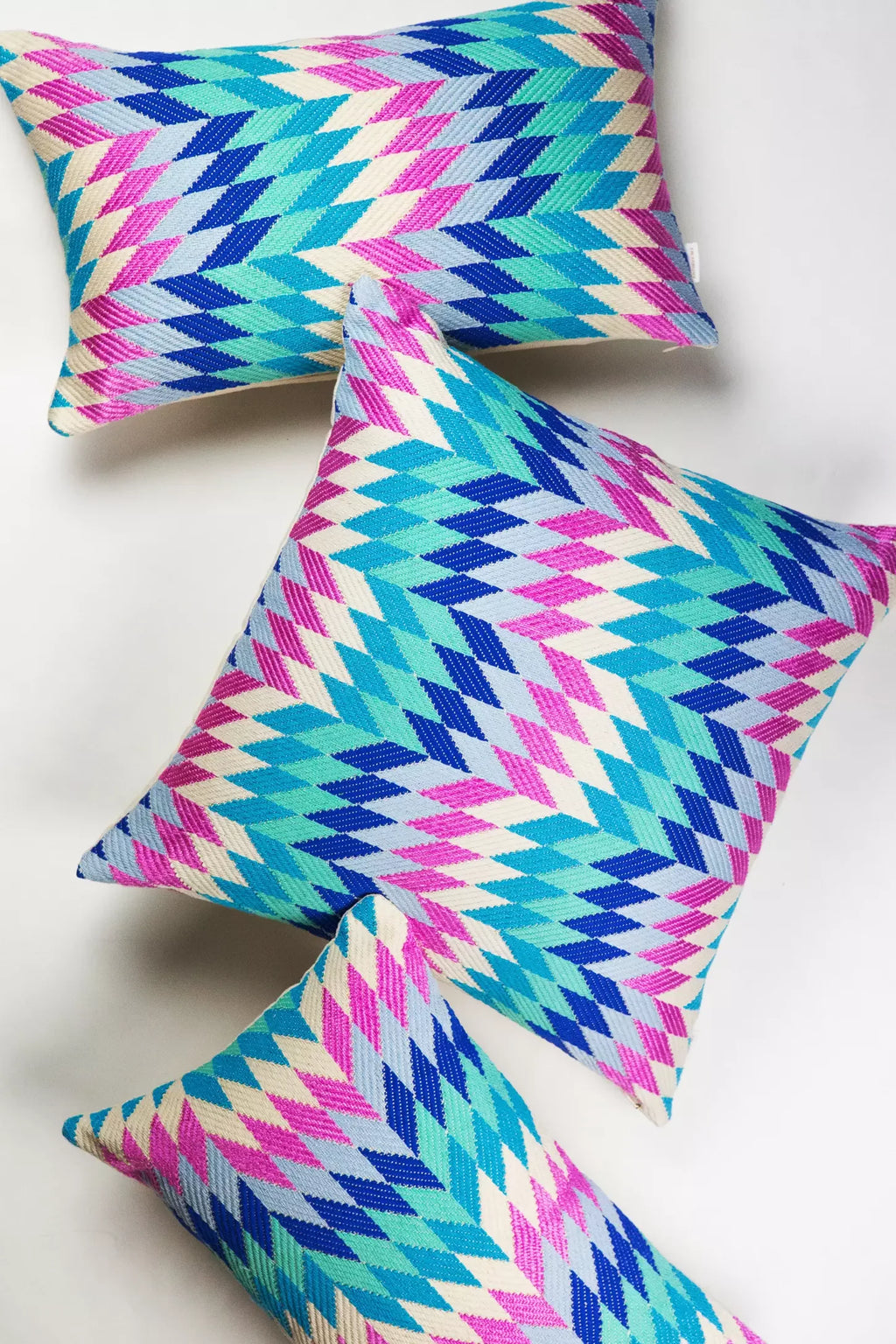 Almolonga Diamond Pillow - Blue Multi Archive New York