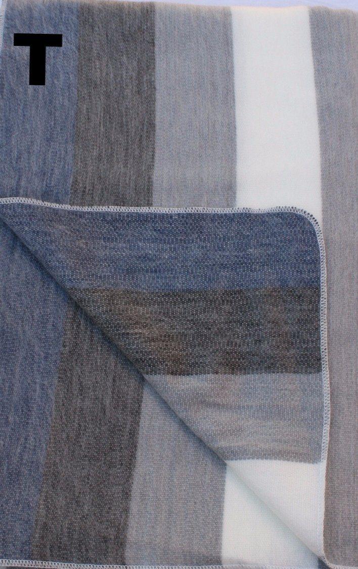 Alpaca Bed Blanket - Striped