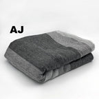 Alpaca Bed Blanket - Striped