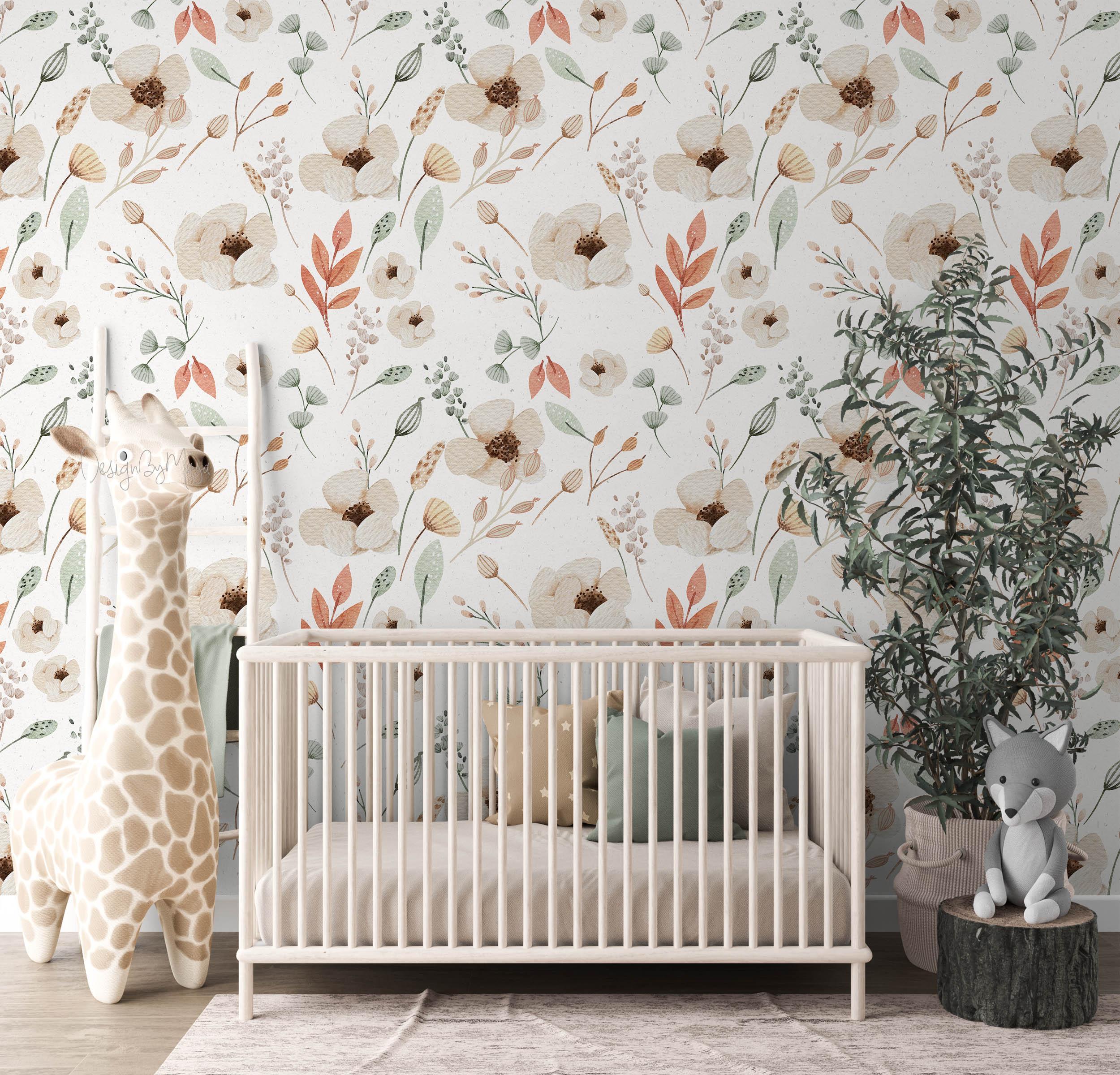 Alphabet Wallpaper - Nursery Wall Decor Wallpapers, alternate view - House Of Avana