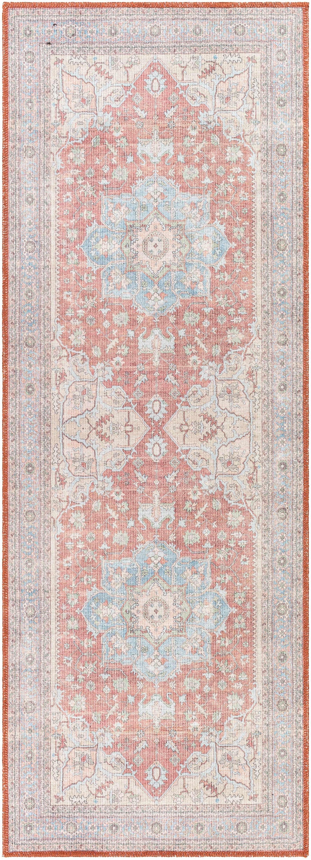 Brown Bagamanoc Medallion Washable Area Rug Hauteloom