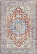 Brown Bagamanoc Medallion Washable Area Rug Hauteloom