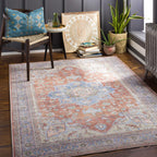 Brown Bagamanoc Medallion Washable Area Rug Hauteloom