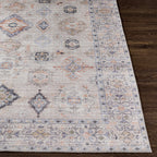 Beige Beckett Vintage Washable Area Rug Hauteloom