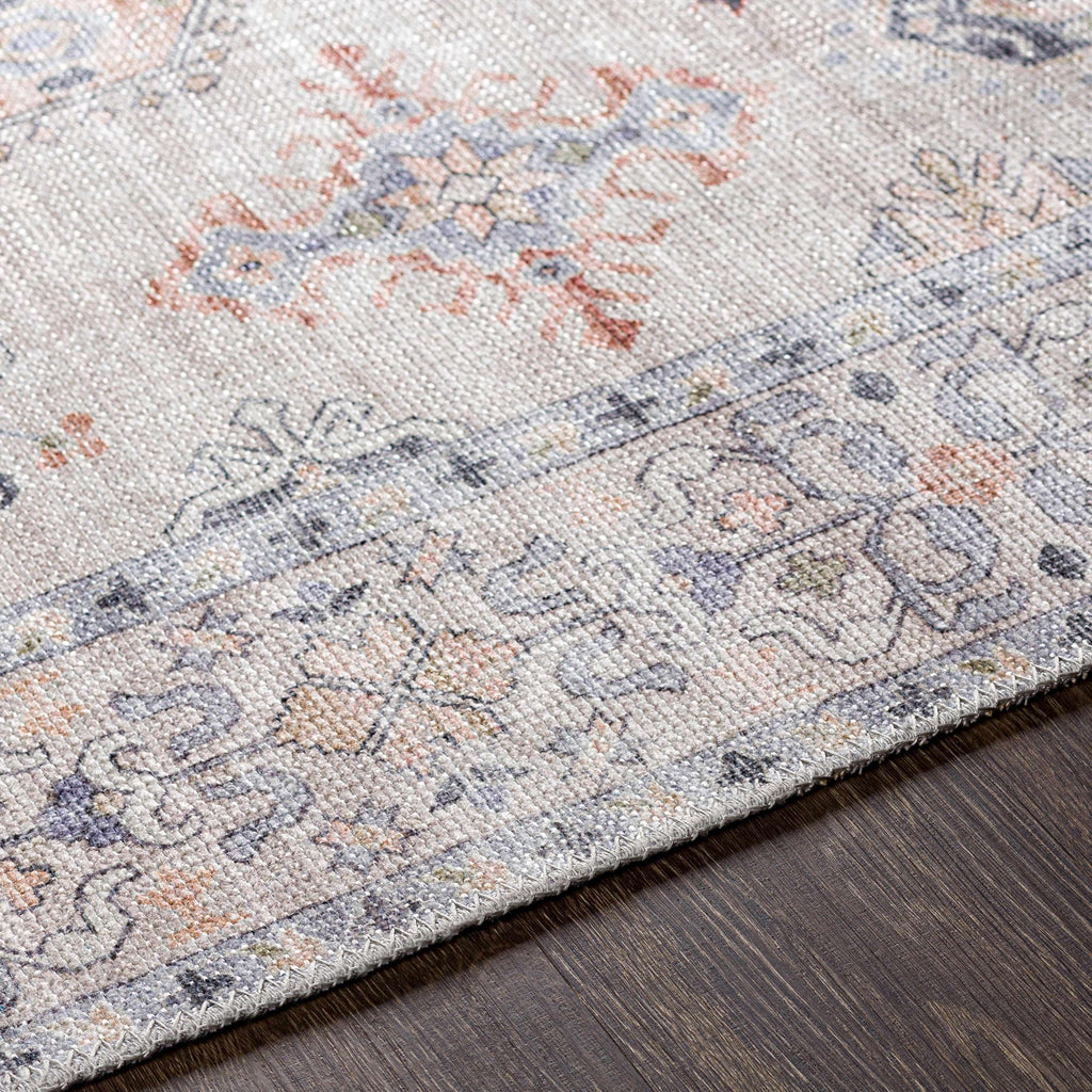 Beige Beckett Vintage Washable Area Rug Hauteloom