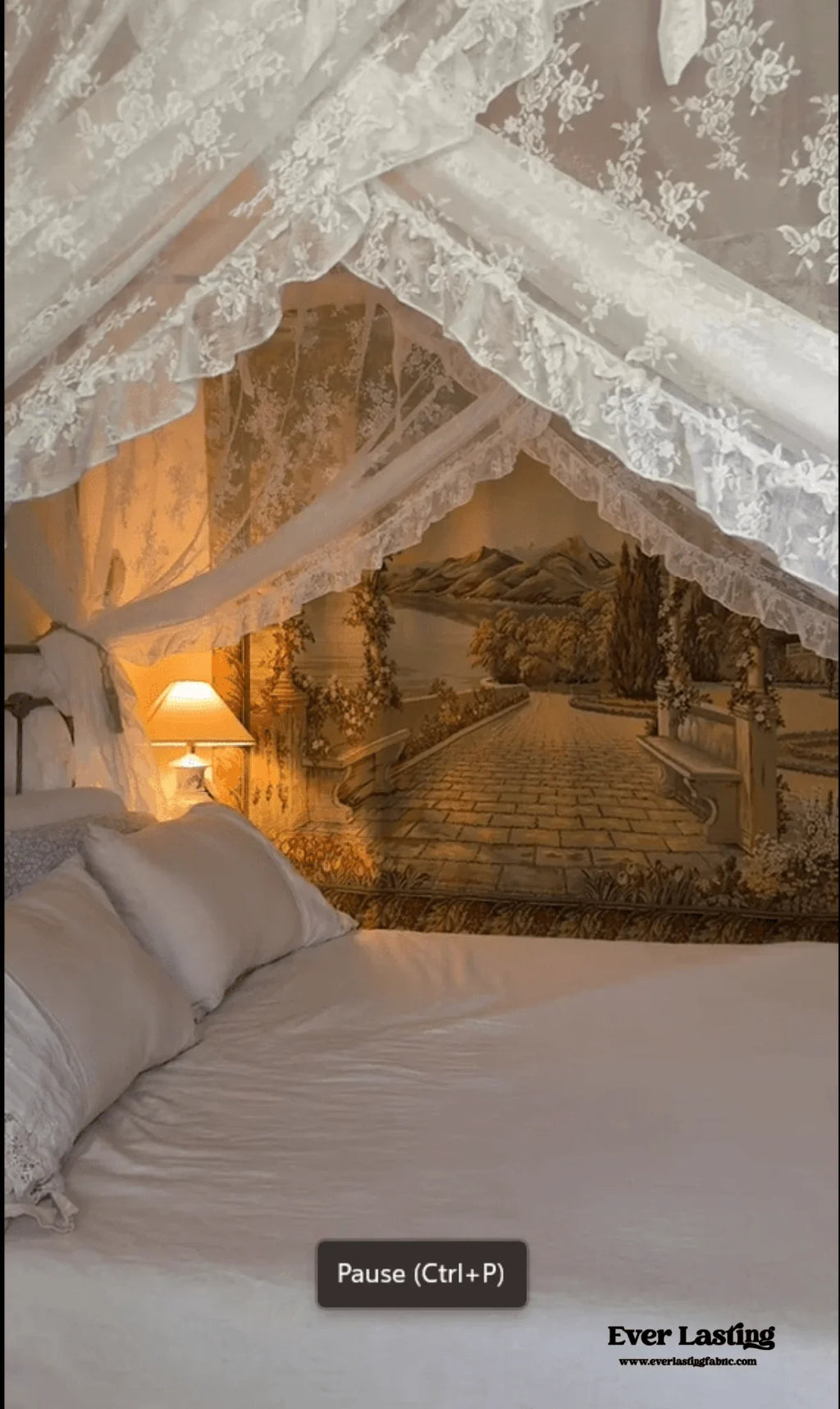 Amelie Lace Embroidered Linen Cotton Bedding Set Ever Lasting