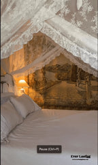 Amelie Lace Embroidered Linen Cotton Bedding Set Ever Lasting