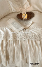 Amelie Lace Embroidered Linen Cotton Bedding Set Ever Lasting