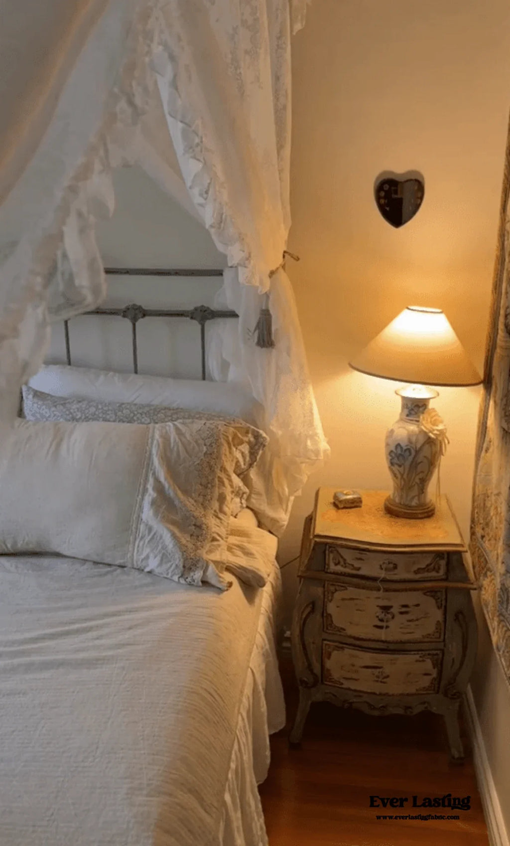 Amelie Lace Embroidered Linen Cotton Bedding Set Ever Lasting