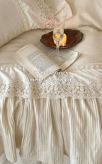 Amelie Lace Embroidered Linen Cotton Bedding Set Ever Lasting