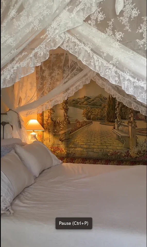 Amelie Lace Embroidered Linen Cotton Bedding Set Ever Lasting