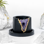 Amethyst Geode Planter, Black, Natural Stone, product packaging - House Of Avana